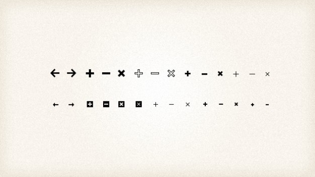 626x353 Plus Minus Icon Set Free Download