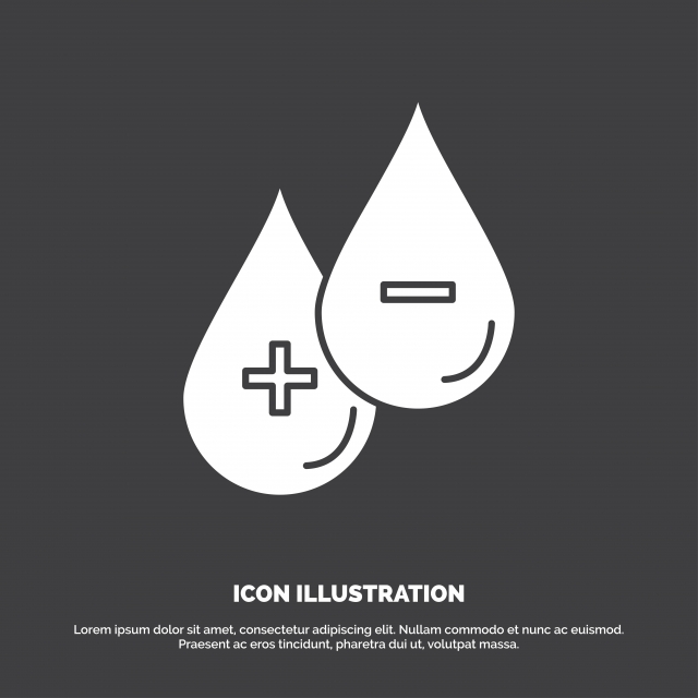 640x640 Blood,drop,liquid,plus,minus Icon Glyph Vector Symbol For U, Black