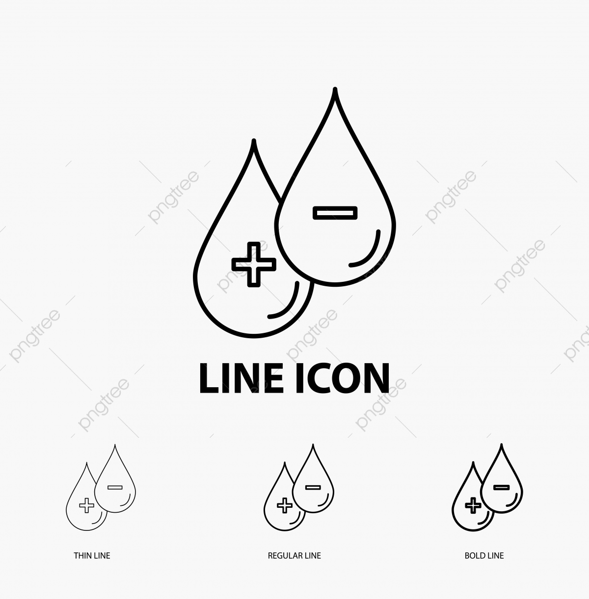 1200x1222 Blood Drop Liquid Plus Minus Icon In Thin Regular And Bold, Black