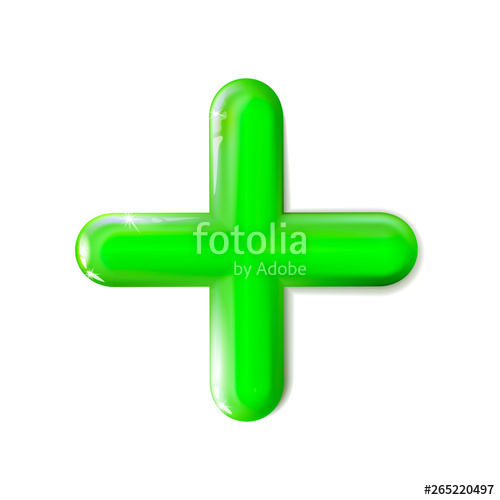 500x500 Glossy Isolated Mathematical Plus Sign Icon Symbol Green Ui