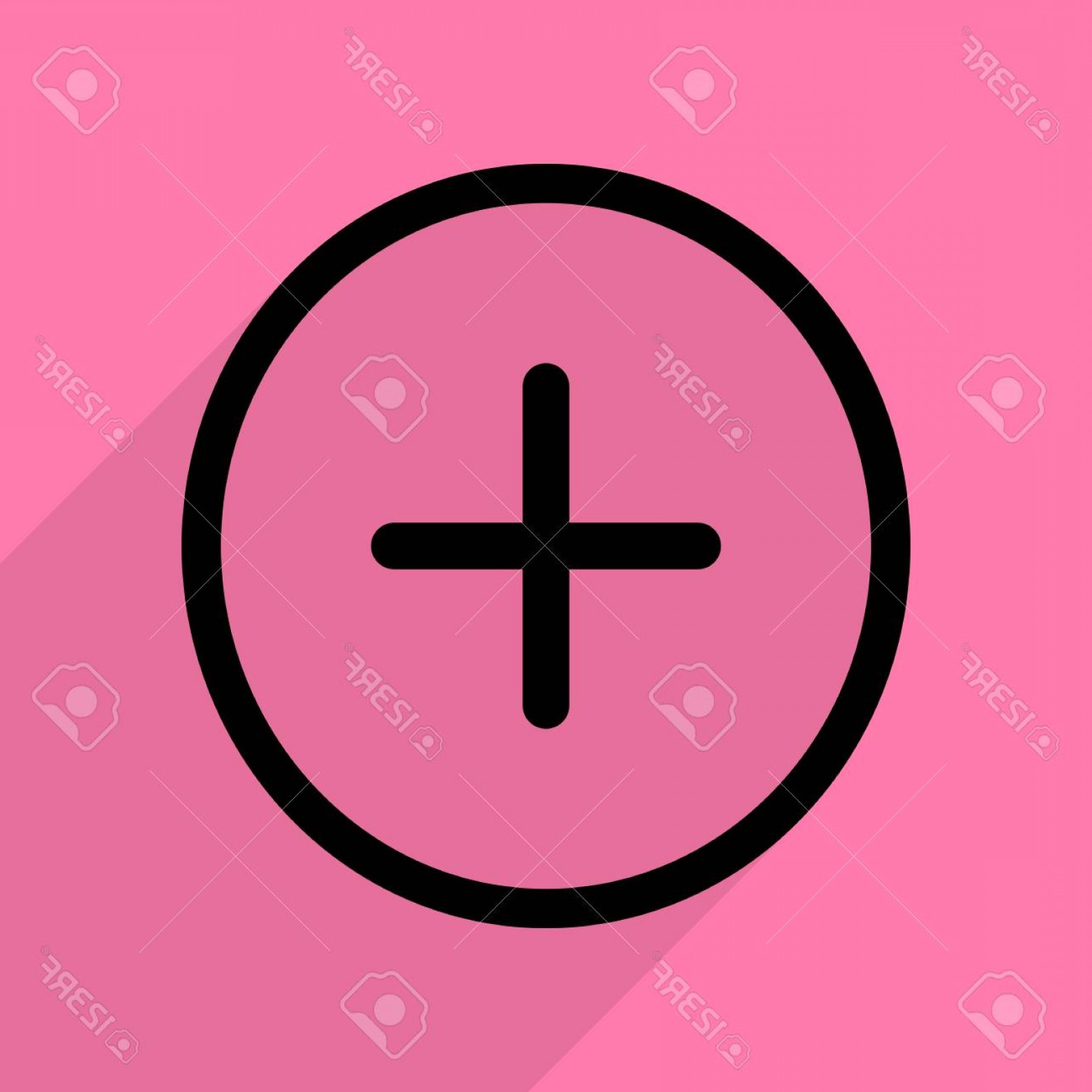 1560x1560 Photostock Vector Positive Symbol Plus Sign Black Icon With Flat