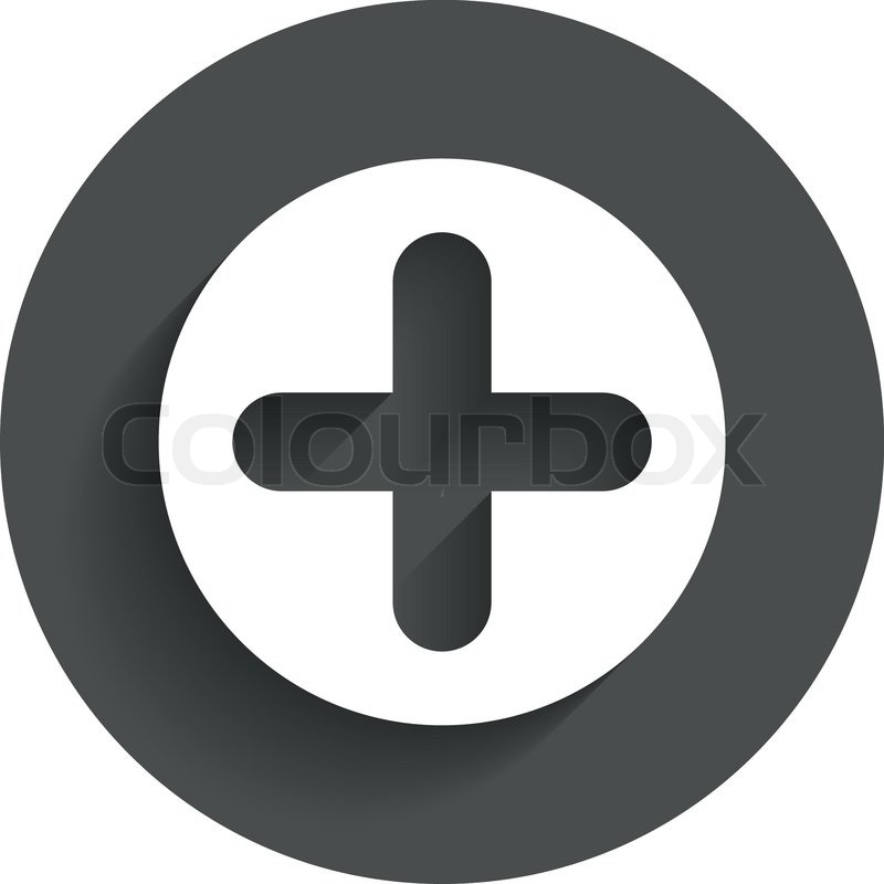 800x800 Plus Sign Icon Positive Symbol Zoom Stock Vector Colourbox