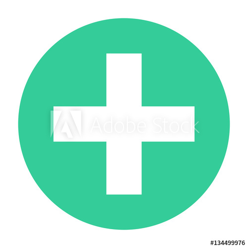 500x500 Flat Plus Icon Addition Circle Sign Add Circular Button