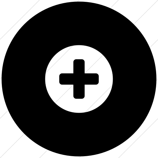 512x512 Iconsetc Flat Circle White On Black Bootstrap Font Awesome Plus