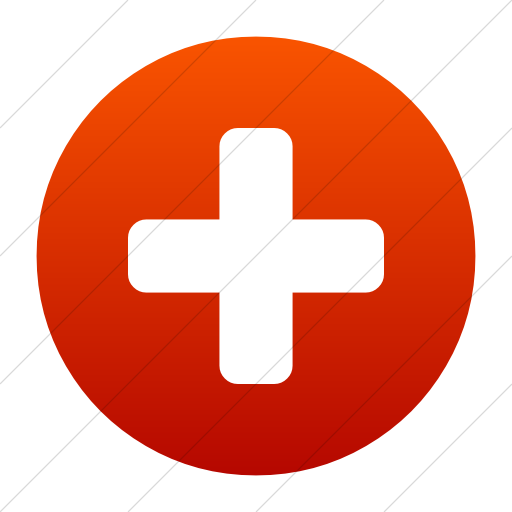 512x512 Iconsetc Simple Red Gradient Bootstrap Font Awesome Plus Circle Icon