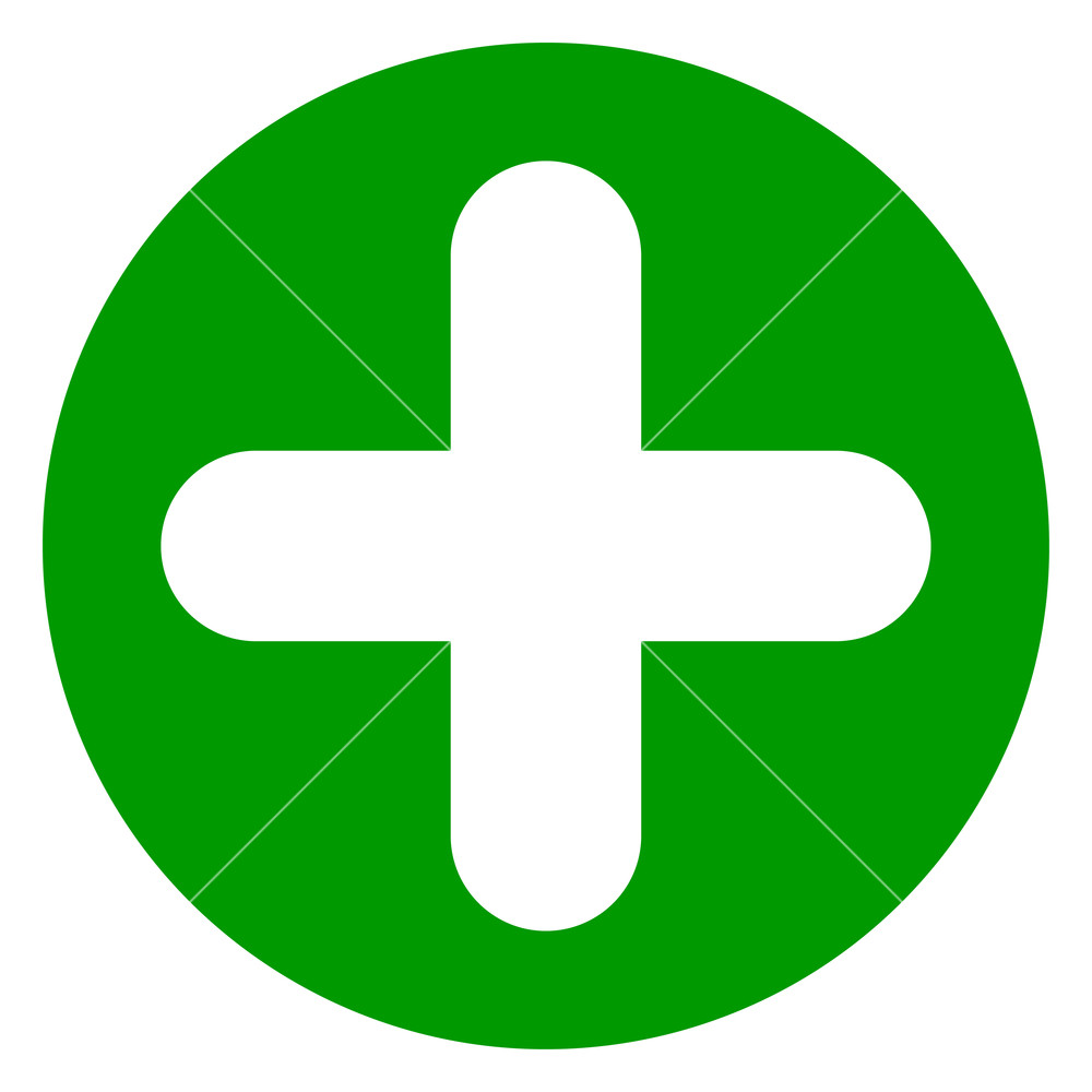 1000x1000 Illustration Of Plus Sign Green Circle Icon Royalty Free Stock