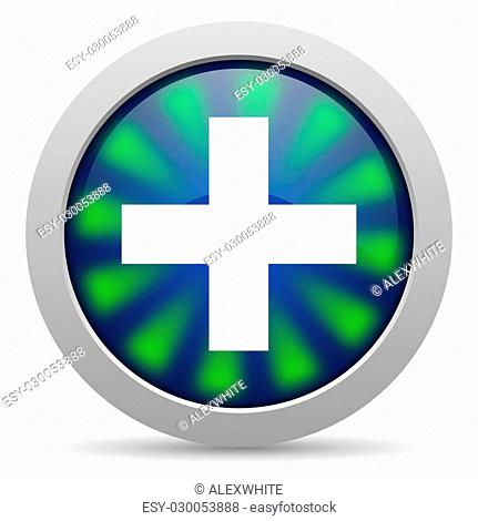 431x470 Plus Blue Glossy Circle Web Icon Stock Photos And Images Age