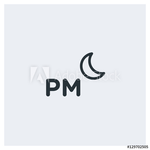 500x500 Pm Time Icon