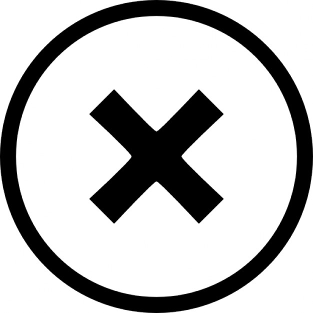 626x626 X Circle Icons Free Download