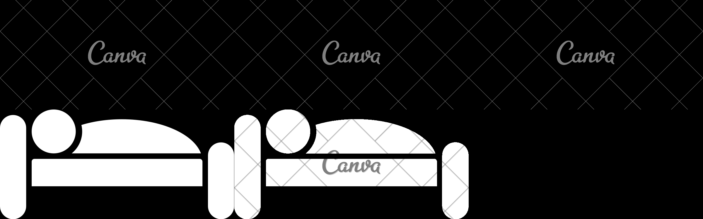 2400x750 Human In Bed Icon Rest Place Sleeper Symbol