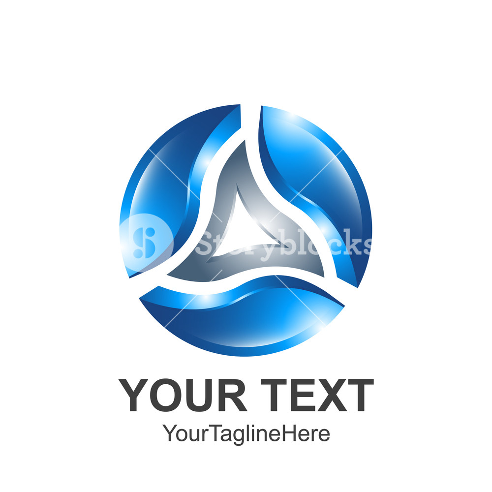 1000x1000 Creative Abstract Triangle Circle Sphere Vector Logo Design