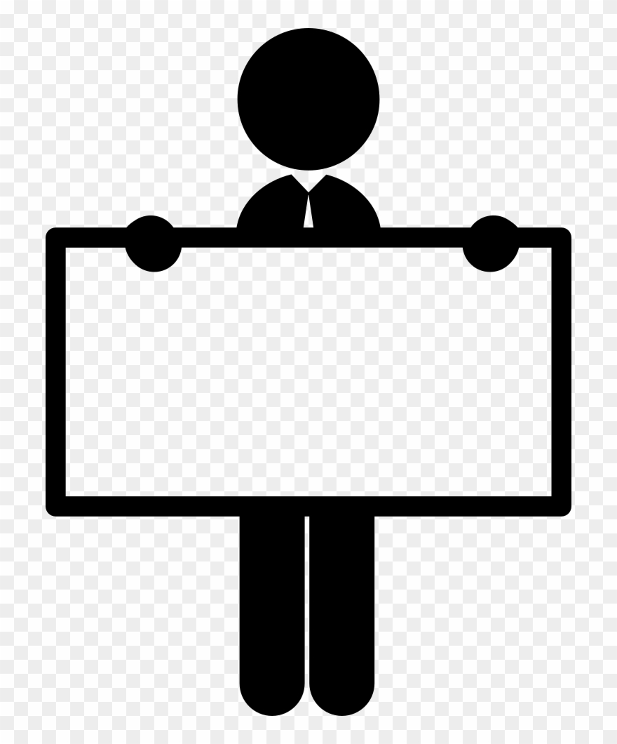 880x1060 Man Holding White Board Png Icon Free Download