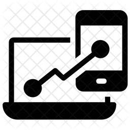 256x256 Online Analytics Icon Of Glyph Style