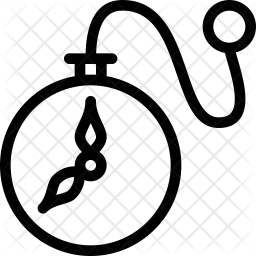 256x256 Pocket Watch Icon Of Line Style