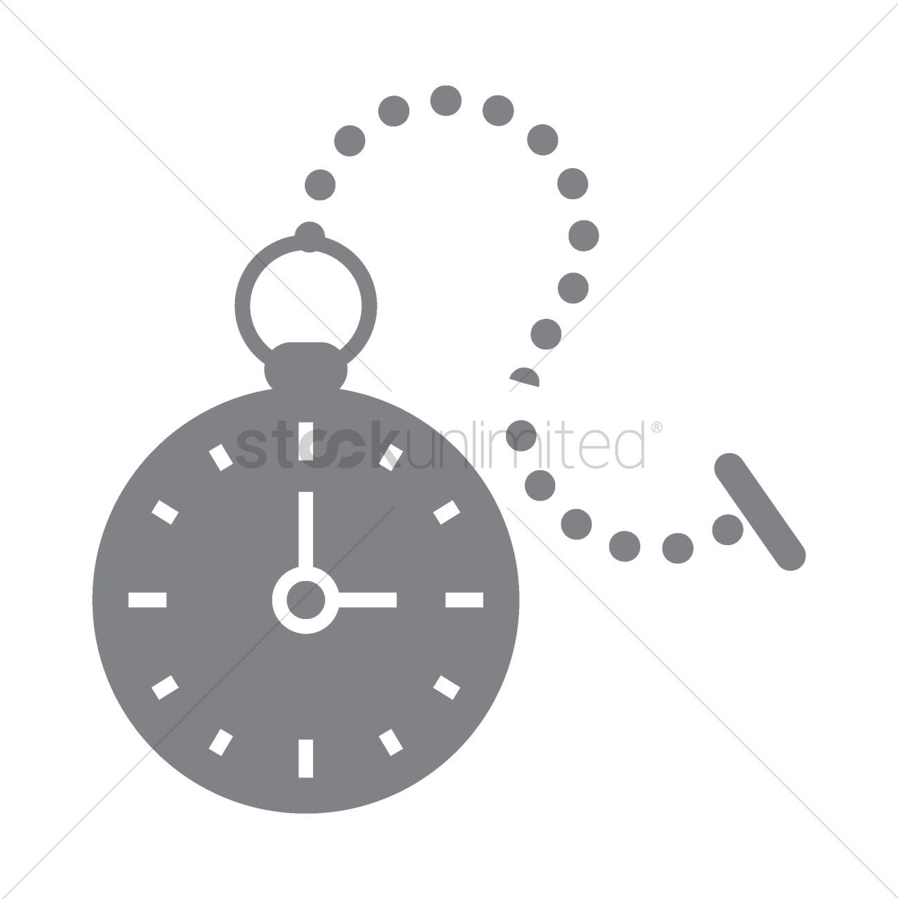 1299x1300 Pocket Watch Icon Vector Image
