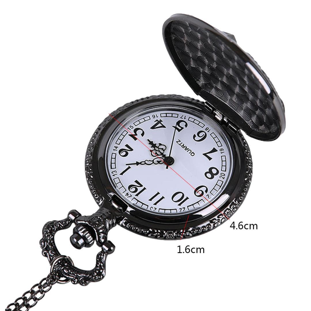 1080x1080 Unisex Chain Watch Classic Sickle Icon Pocket Watch Black Fine