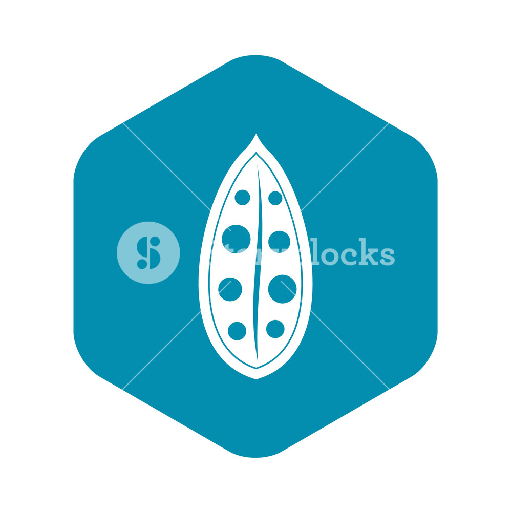 1000x1000 Cocoa Pod Icon In Simple Style Isolated On White Background Vector