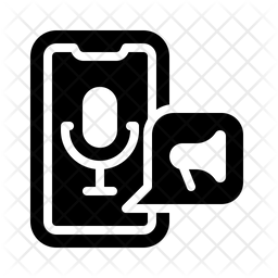 256x256 Podcast Icon Of Glyph Style