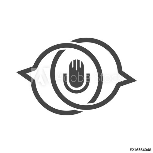500x500 Chat Podcast Icon Logo