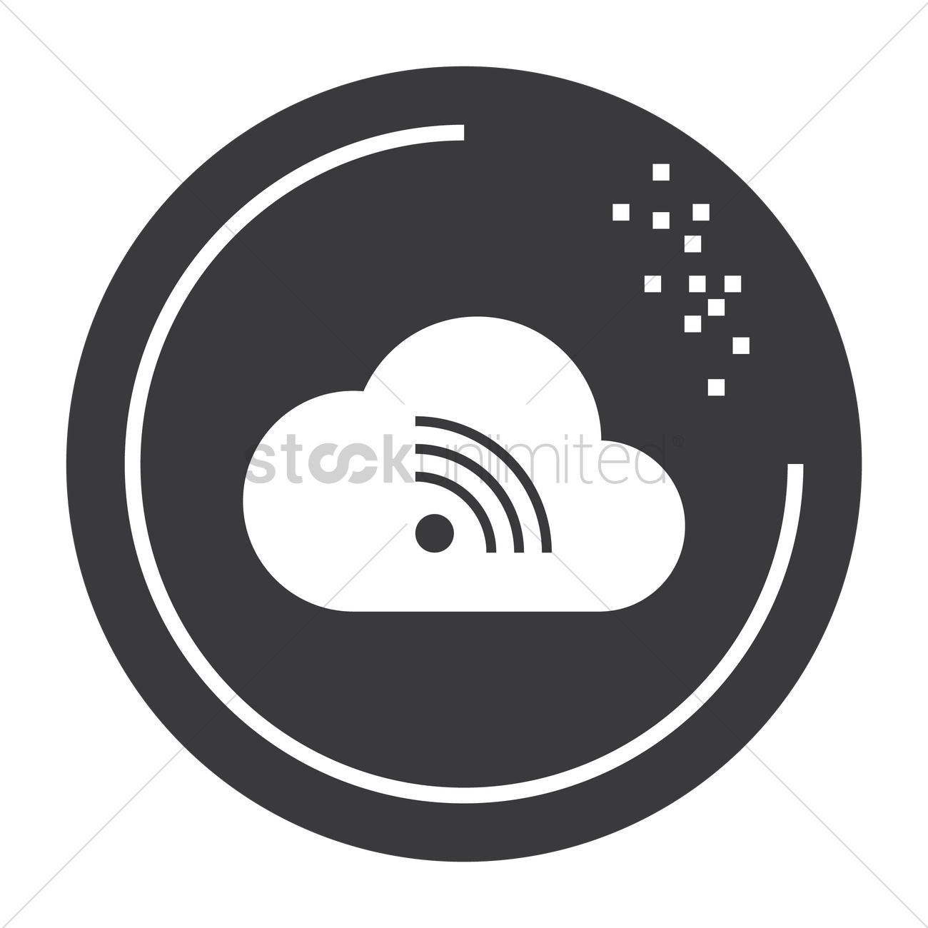 1300x1300 Cloud With Podcast Icon Vector Image