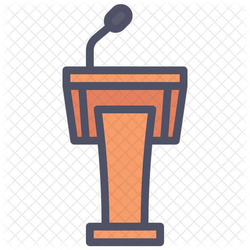512x512 Podium Icon Of Colored Outline Style