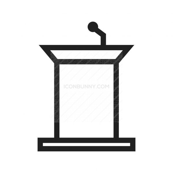 600x600 Podium Line Icon
