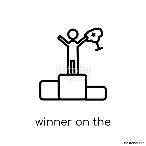 500x500 Winner On The Podium Icon From Productivity Collection Stock