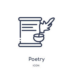 240x240 Poet Icon From People Skills Outline Collection Thin Line Poet