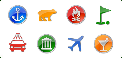 389x186 Poi Symbols Fantastical Maps Icon Set, Map Symbols, Software