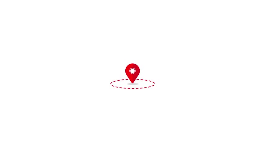 852x480 Location Point Icon Animation On Stock Footage Video