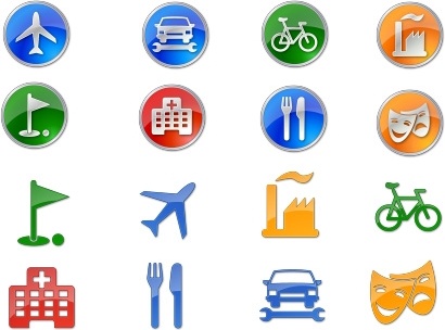 410x304 Points Of Interest Icon Set Icons Pack Free Icon In Format