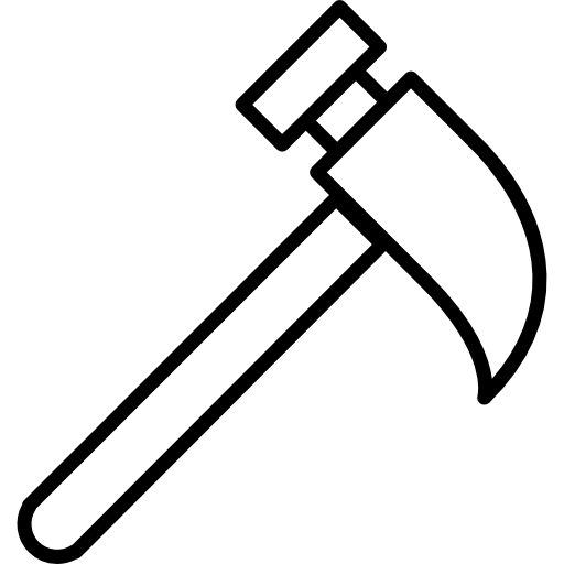 512x512 Hammer With Point Outline Side View Icons Free Download