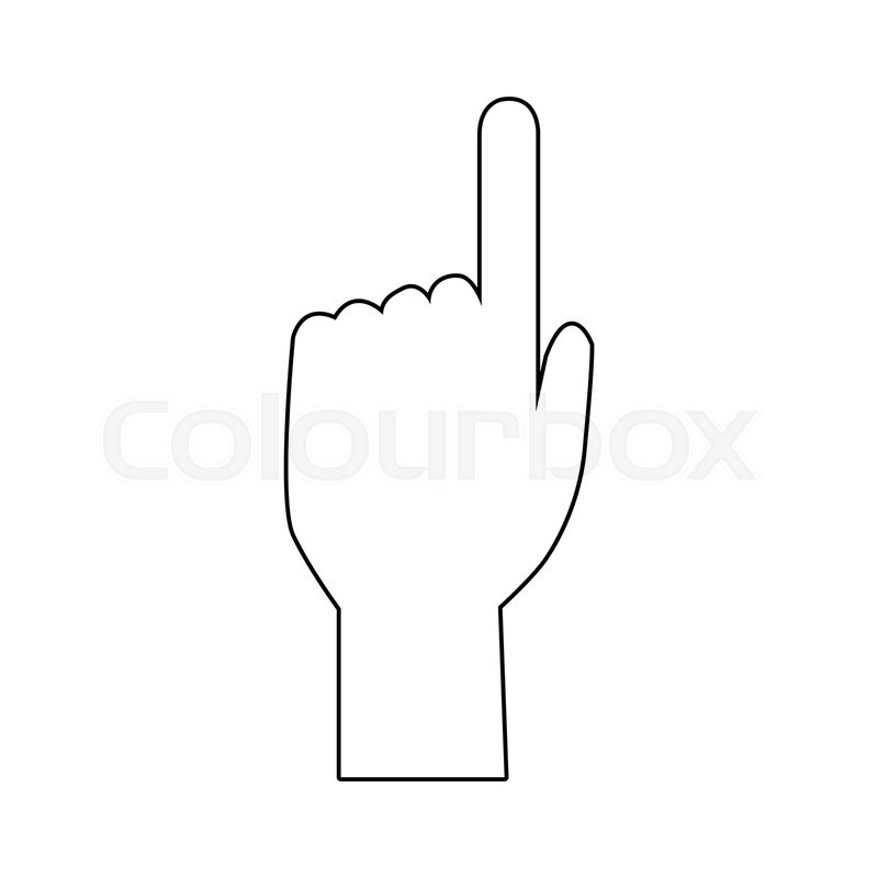 800x800 Human Hand Pointing Finger Index Icon Stock Vector Colourbox