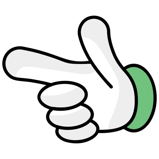 512x512 Pointing Finger Icon Of Colored Outline Style