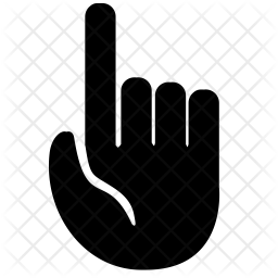256x256 Pointing Finger Icon Of Glyph Style