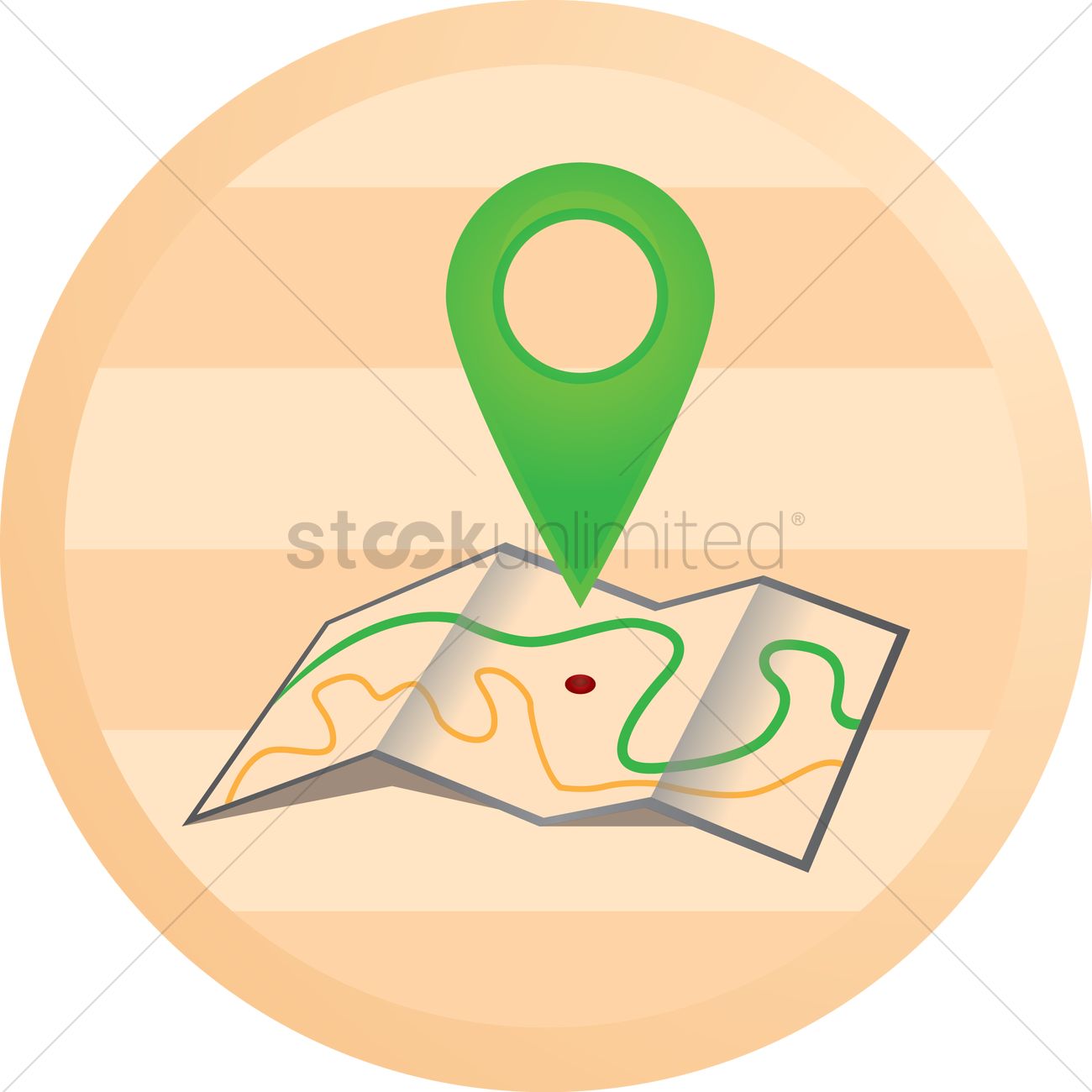 1300x1300 Map With Gps Points Icon Vector Image