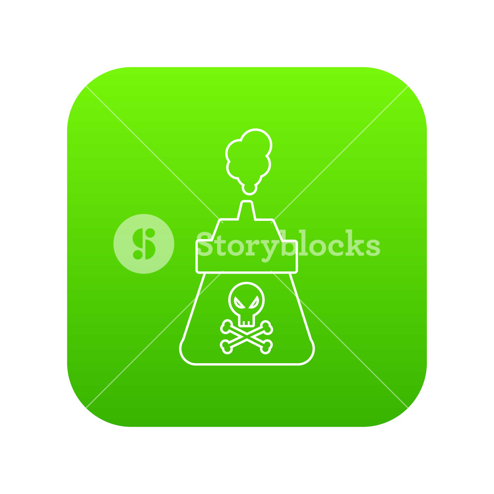 1000x1000 Poison Icon Green Vector Isolated On White Background Royalty Free