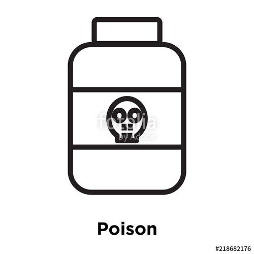 500x500 Poison Icon Vector Isolated On White Background, Poison Sign