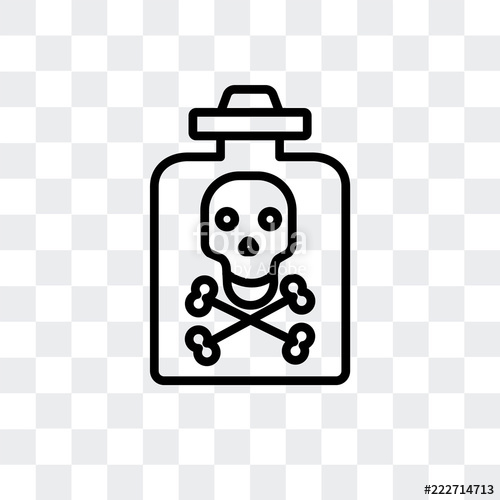 500x500 Poison Icon Isolated On Transparent Background Modern