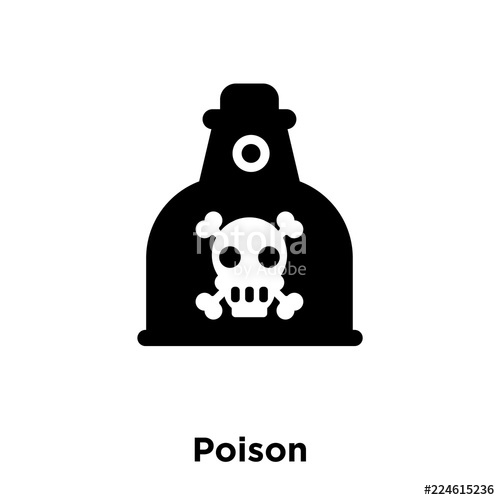 500x500 Poison Icon Vector Isolated On White Background, Logo Concept