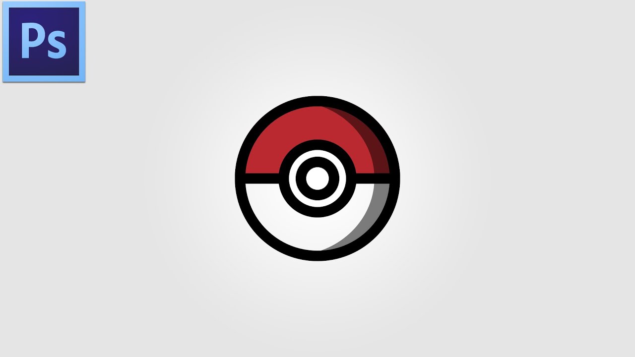 1280x720 Photoshop Tutorial Draw A Pokeball Icon