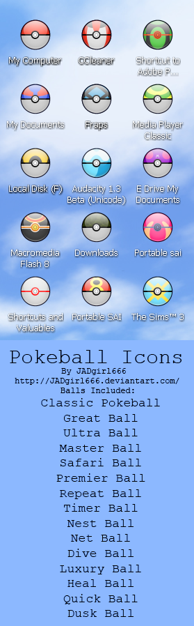 279x898 Pokeball Icons