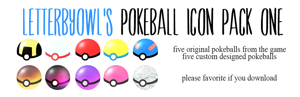 Pokeball Icon Pack 1000x325 Pokeball Icon Pack