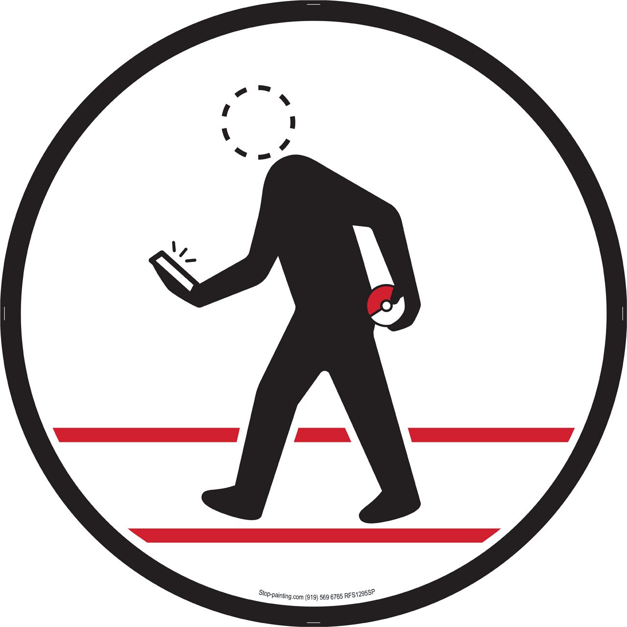 1280x1280 Pokemon Go Trainer Crossing Sign