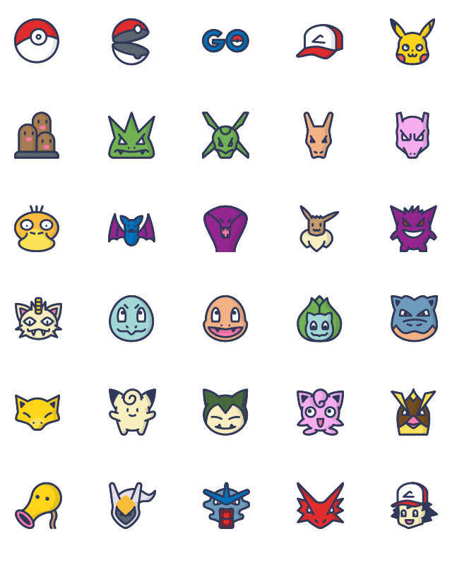 640x800 Free Pokemon Go Icons