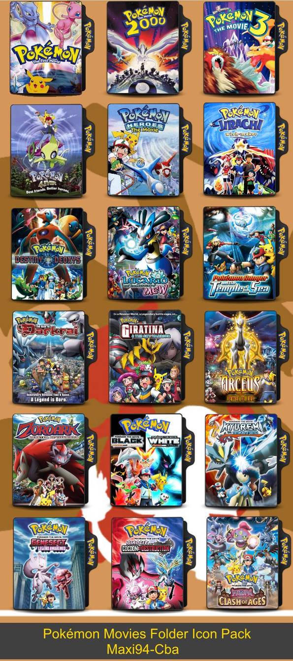 Pokemon Movies Icon Pack 595x1343 Pokemon Movies Icon Pack