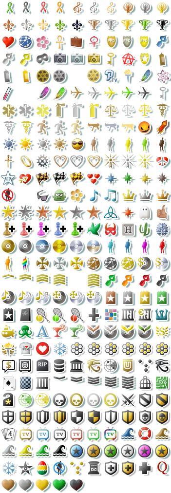 351x1012 Hd Containing All Of The Achievements Icons