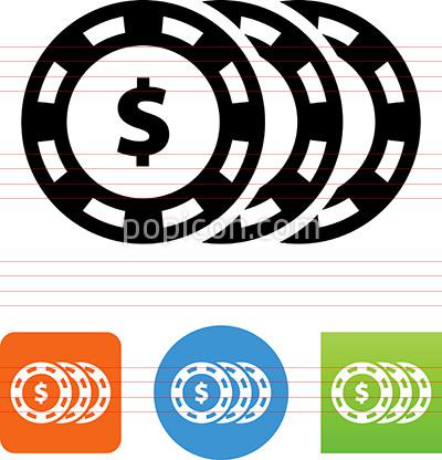 400x416 Poker Chips Icon