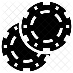 256x256 Poker Chips Icon Of Glyph Style