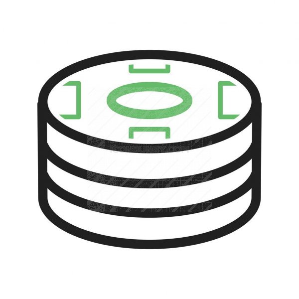 600x600 Poker Chips Line Green Black Icon